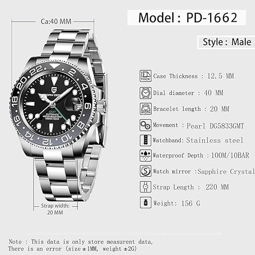 Pagani Design Automático GMT Negro - Imagen 5