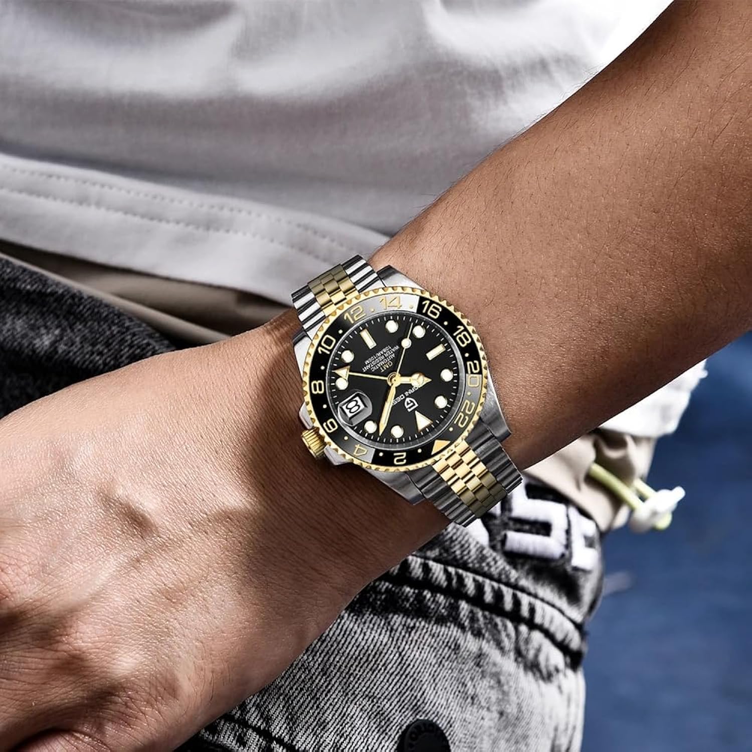 Pagani Design Automático GMT Color Oro/Acero - Imagen 3