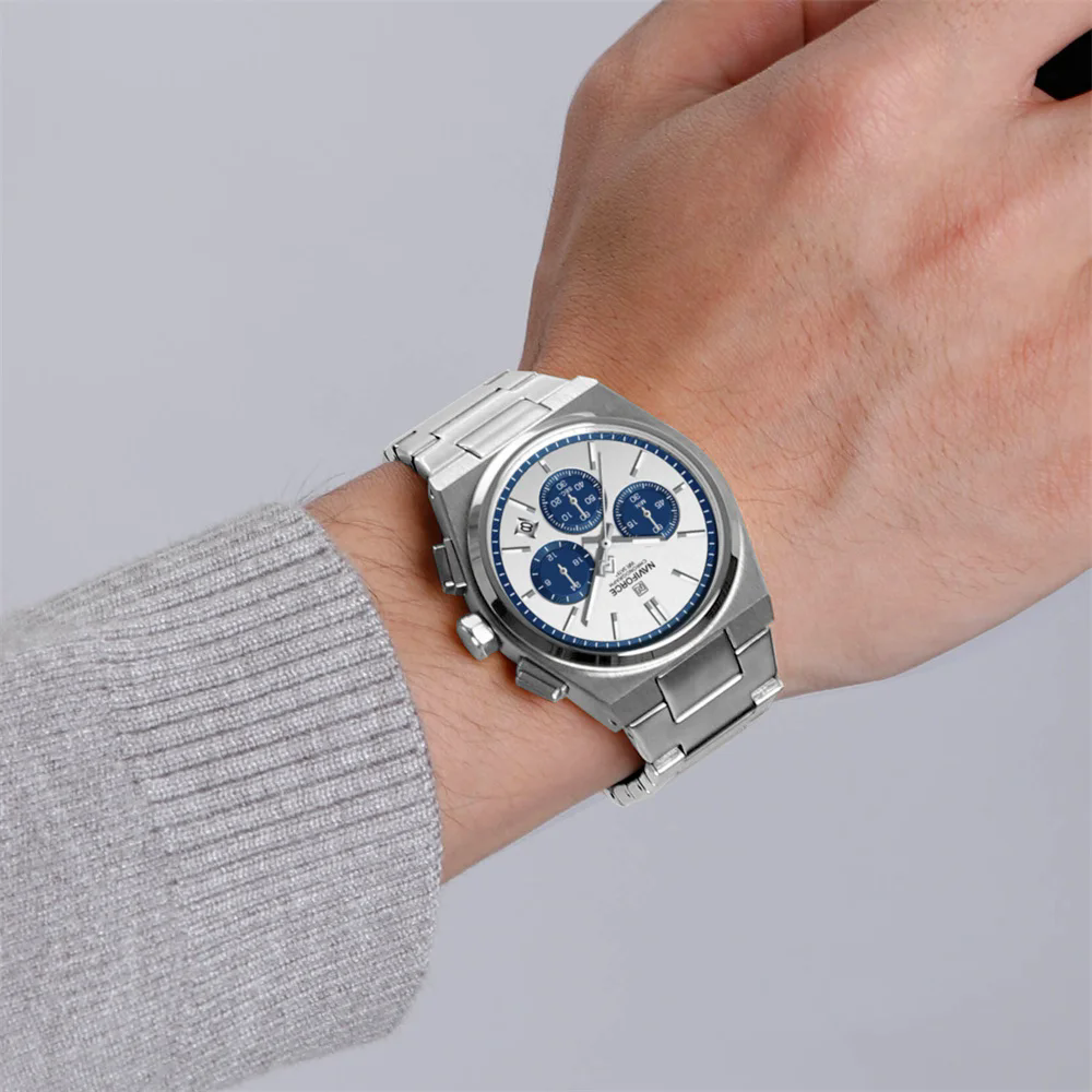 Reloj Naviforce Homenaje a Tissot PRX Cronografo. Cara blanca. - Imagen 3