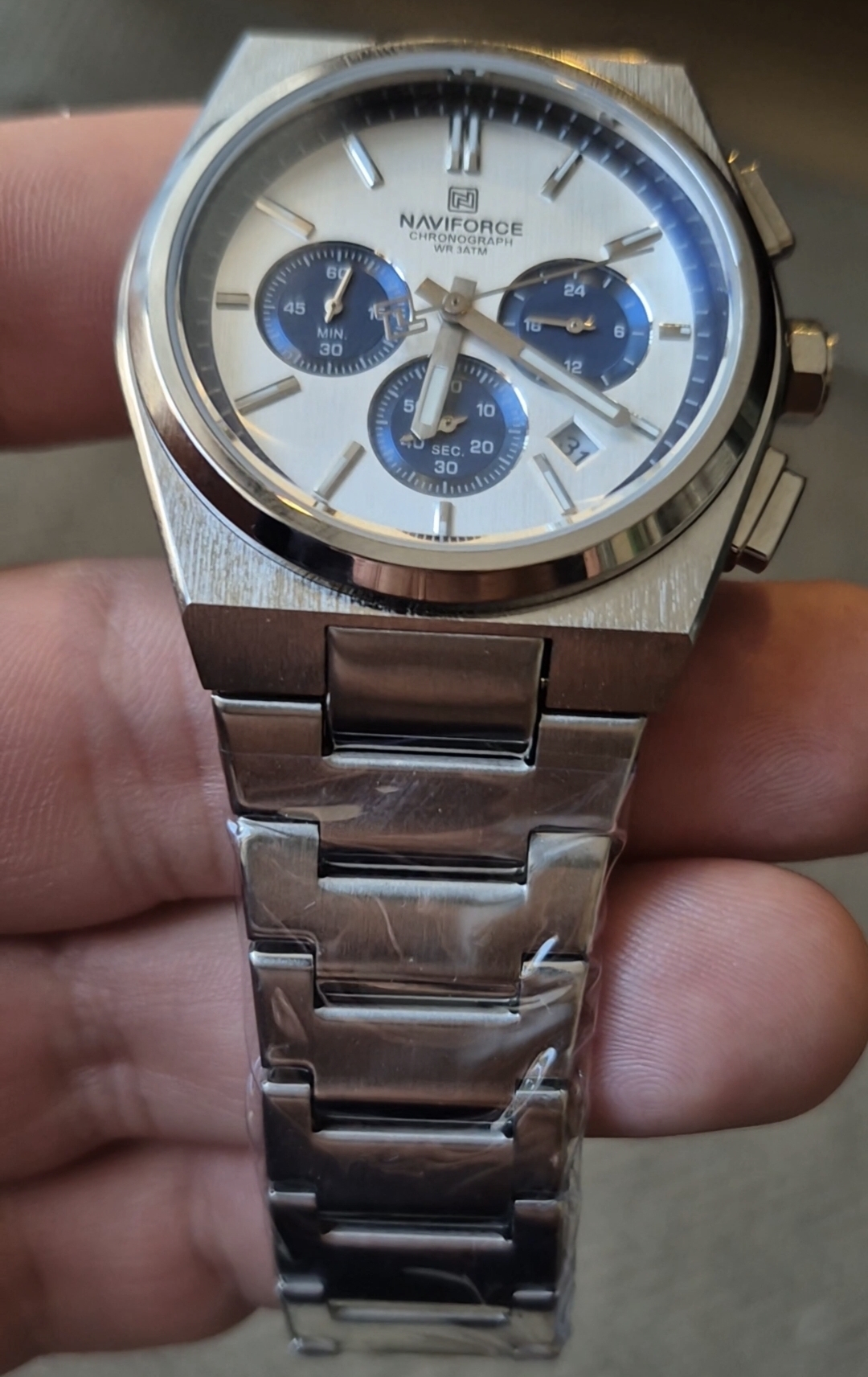 Reloj Naviforce Homenaje a Tissot PRX Cronografo. Cara blanca. - Imagen 5