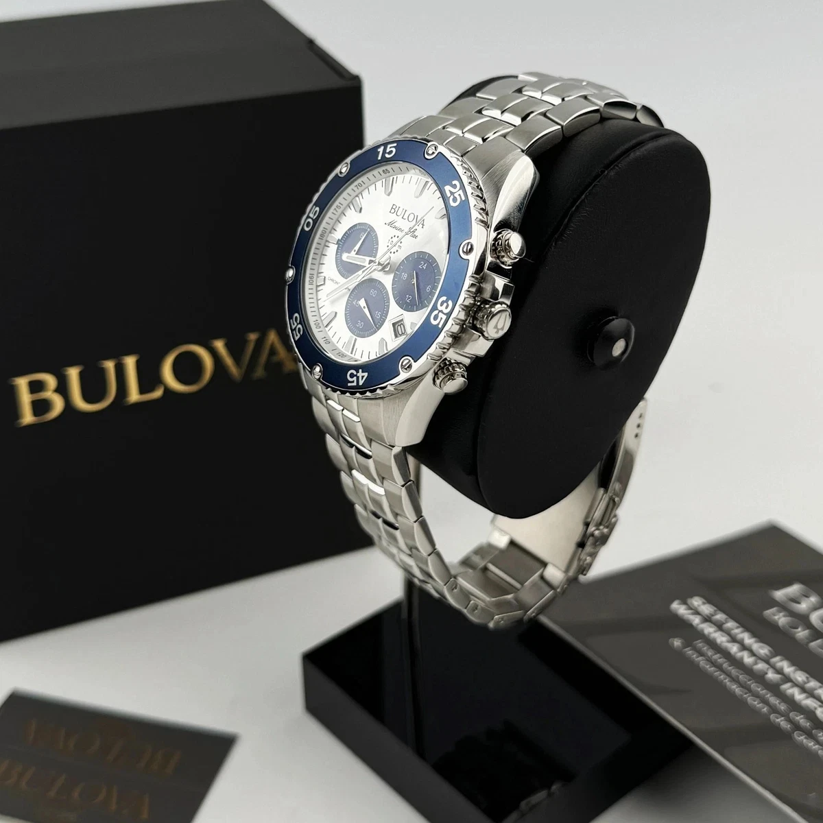 Bulova Marine Star Crono, Esfera Blanca 98B423 - Imagen 7