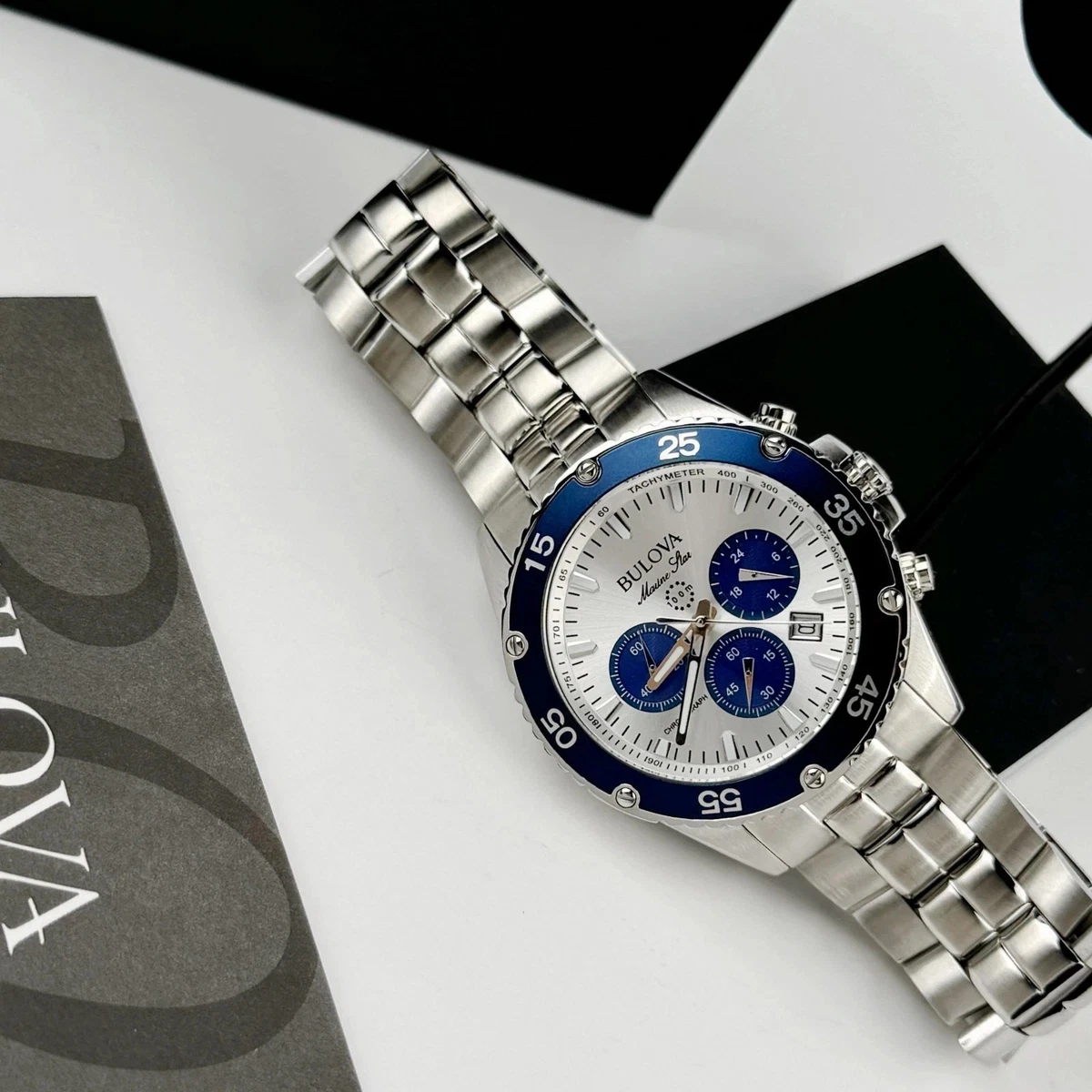 Bulova Marine Star Crono, Esfera Blanca 98B423 - Imagen 2