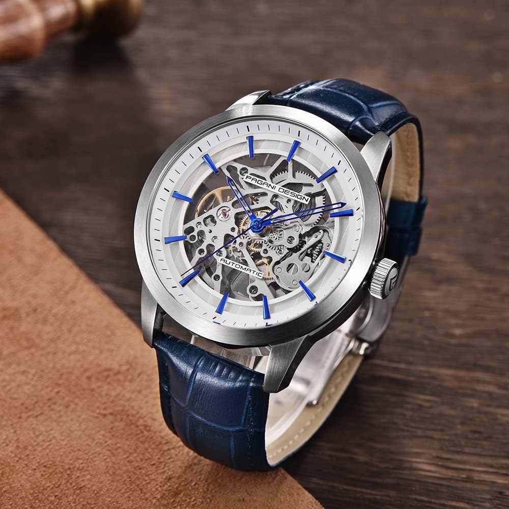 Pagani Design Skeleton, Automático, correa de Cuero. - Imagen 2