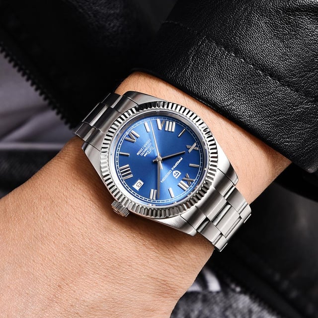 Pagani Design Date Just Numeros Romanos, Zafiro, NH35 Seiko, 200mts - Imagen 3