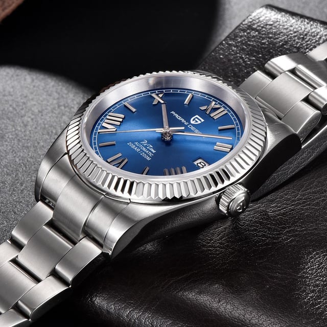 Pagani Design Date Just Numeros Romanos, Zafiro, NH35 Seiko, 200mts - Imagen 2